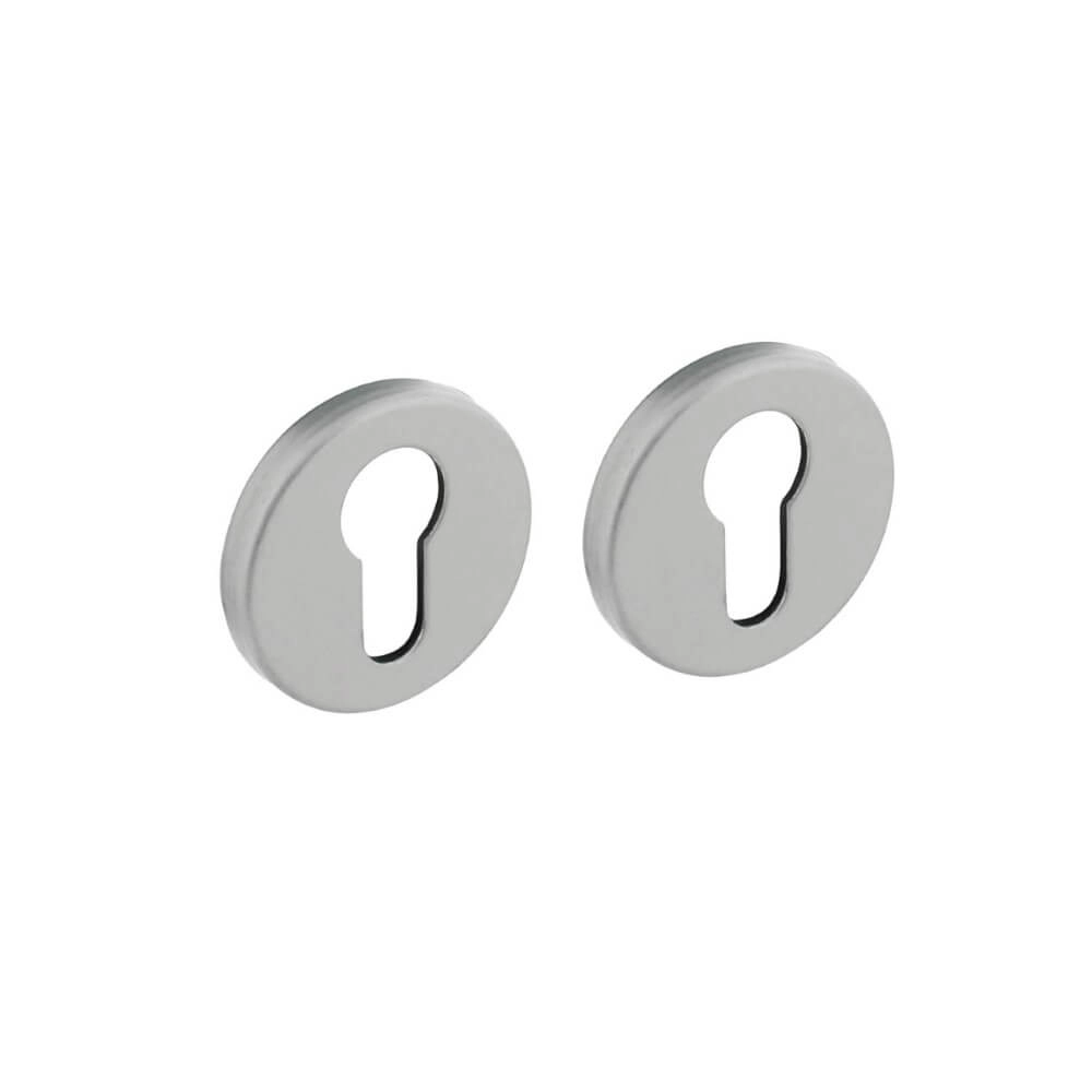 Set van 2 cilinderrozetten Tira rond aluminium