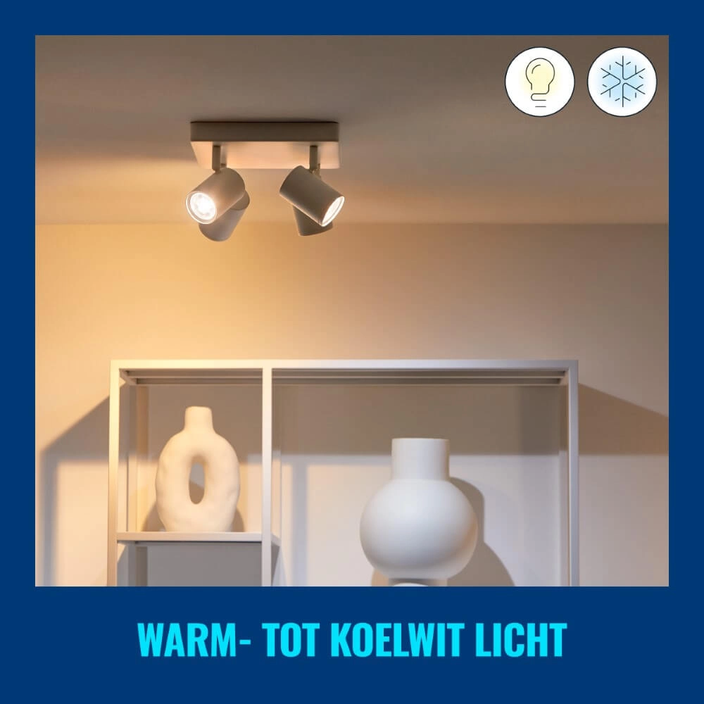 4-lichts opbouwspot Imageo smart - wit WiZ 8719514554559