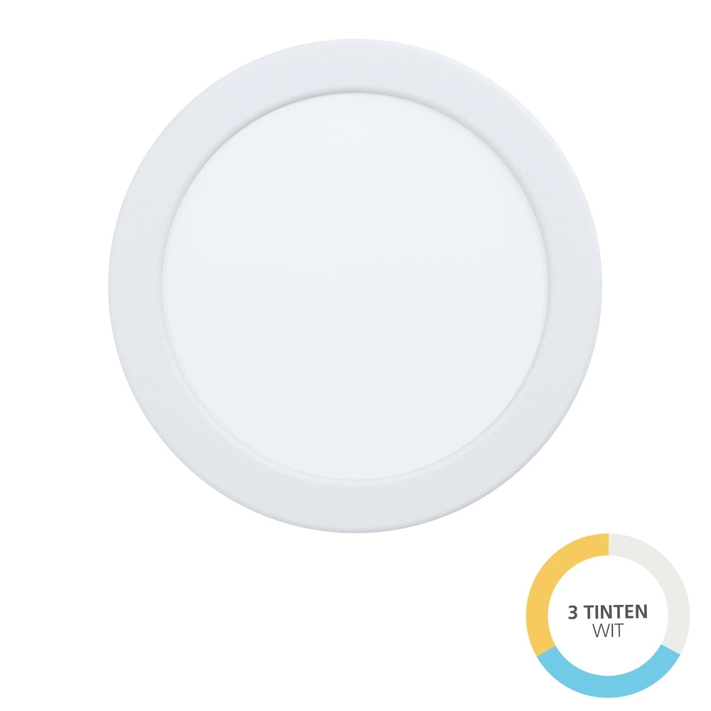 IP44 inbouw lamp Fueva 6 rond - wit - Ø 16,8cm