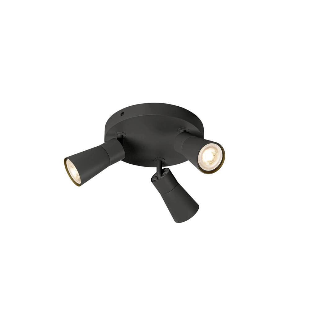 Ronde spot Puri 2.0 Cone zwart 3-lichts