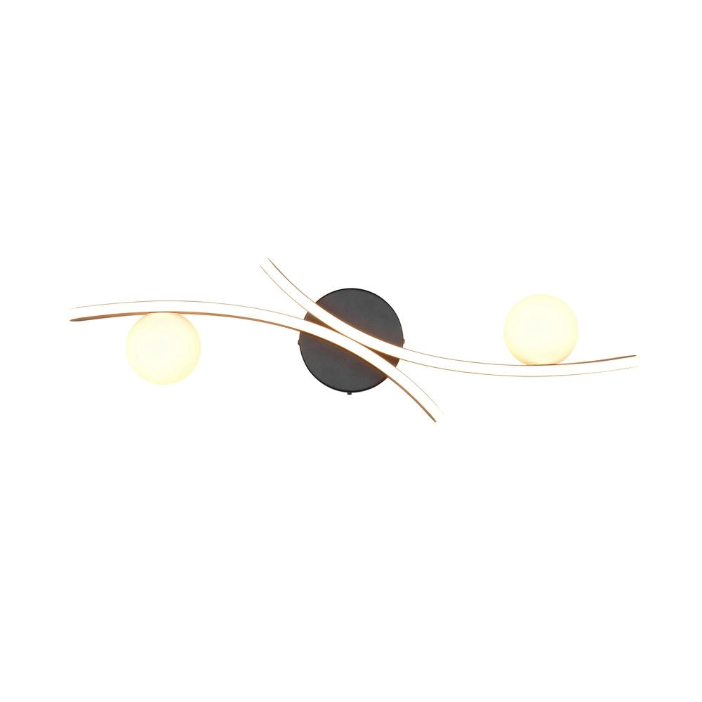 Design plafondlamp Napoli zwart Trio 4017807683455