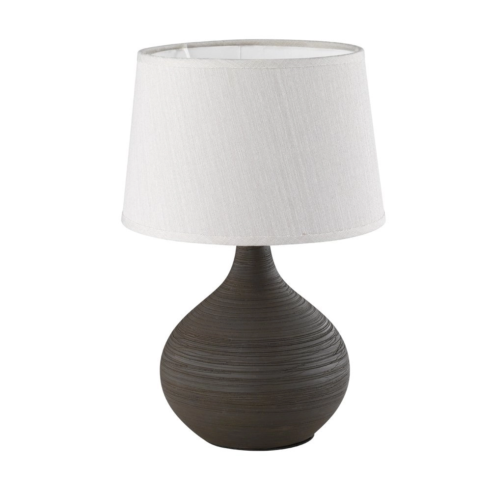Tafellamp Martin 29cm aarde bruin met wit