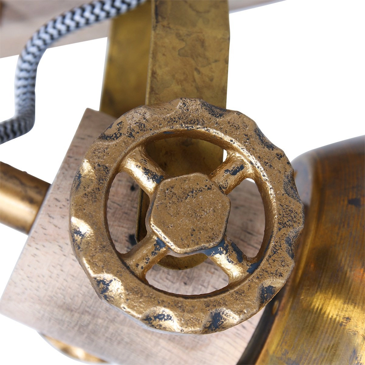Dubbele opbouwspot Gearwood industrieel Steinhauer 8712746135039