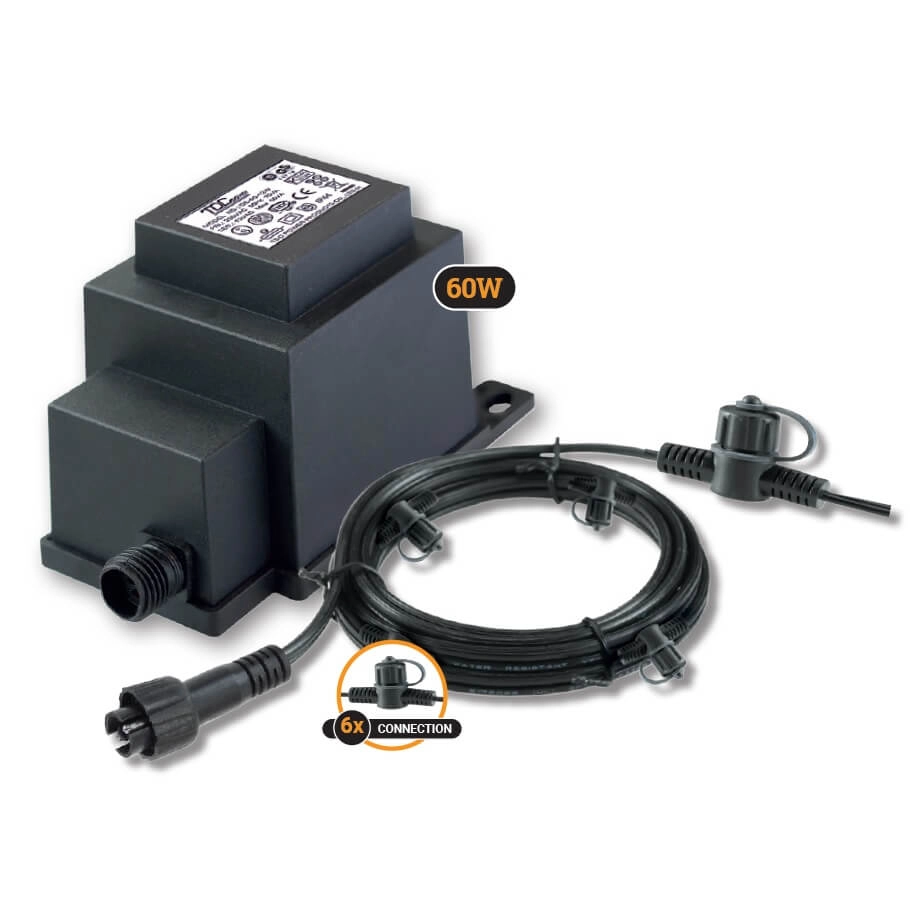 12V Starterpack 60W with transformer and cable