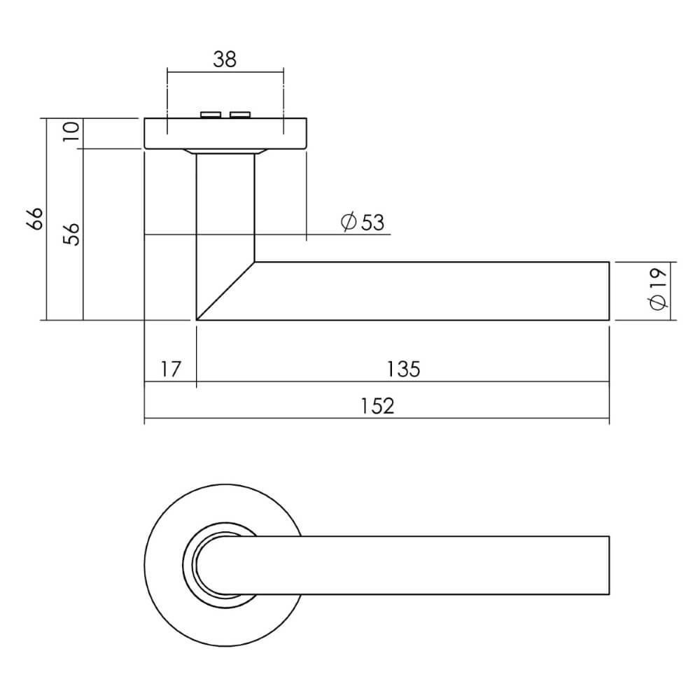 Voordeurset Vurano rond kerntrekbeveiliging RVS Intersteel 8714186408346