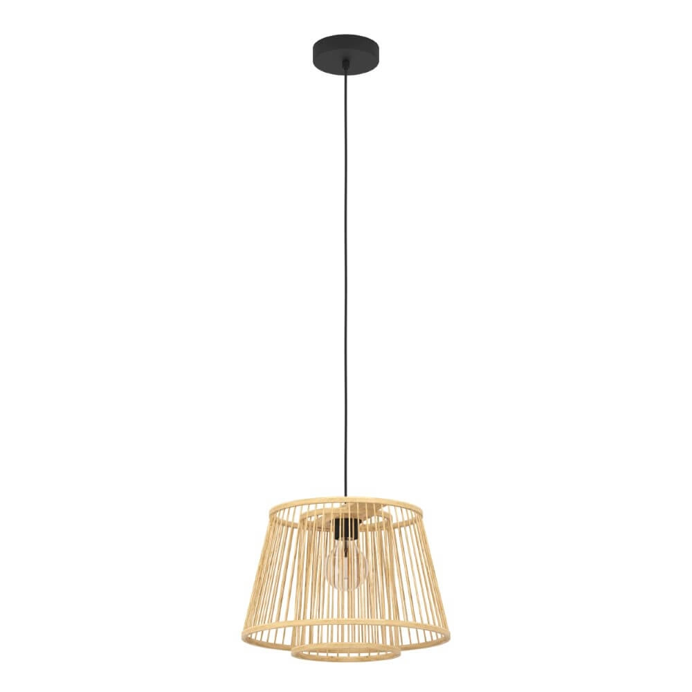 Houten hanglamp Hykeham Ø 38cm