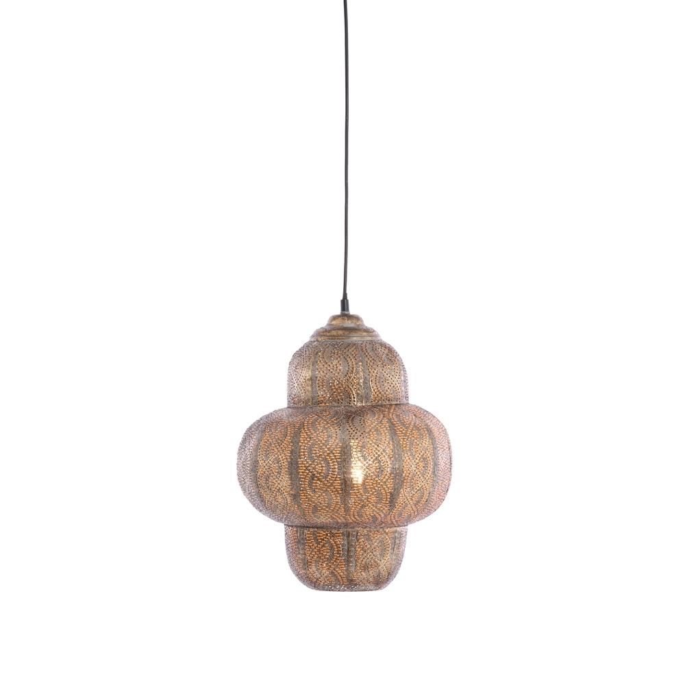 Tiffany hanglamp Ryota bruin Ø 30,5cm Light & Living 8717807831394