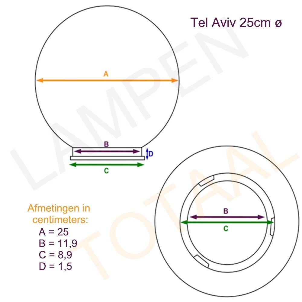 Bol lamp Tel Aviv 25 KS verlichting 8714732371209