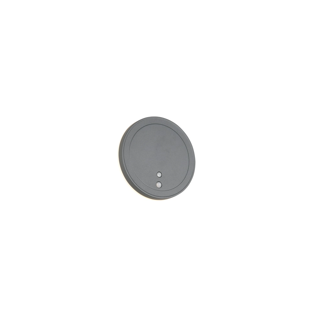 Design wandlamp Fortaleza rond antraciet
