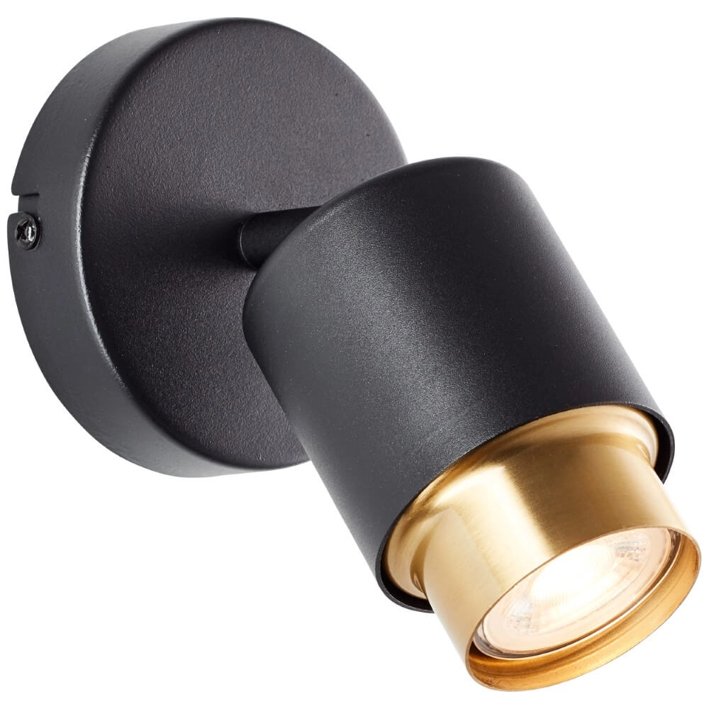 Opbouwspot Covelo zwart met goud
