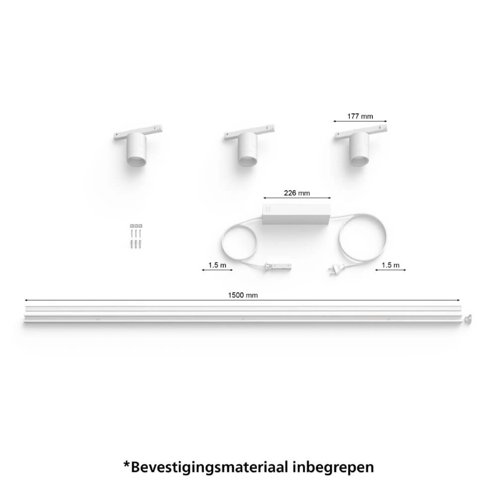 Hue Perifo - White and color set van 3 wandspots wit Philips 8719514407862