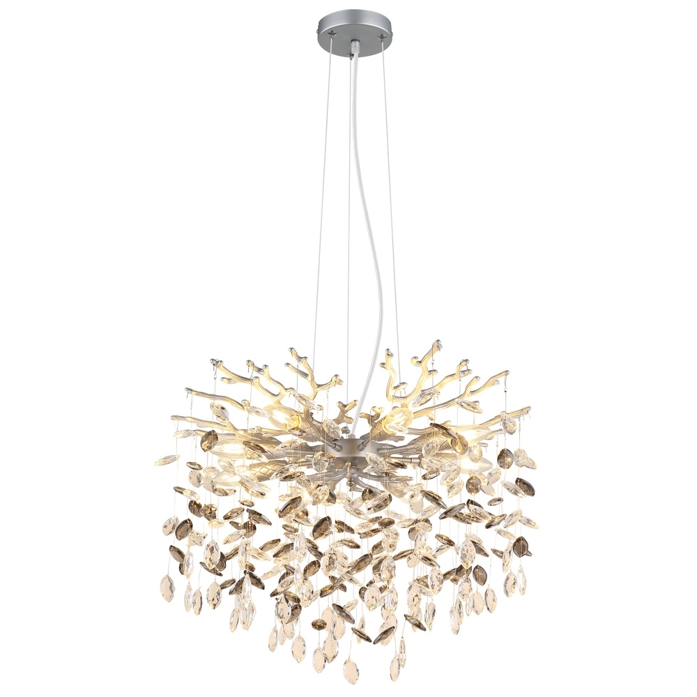 Hanglamp Queena zilvergrijs Ø 60cm