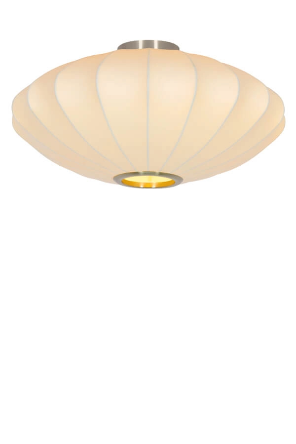 Japandi plafondlamp Fay Ø 50cm wit