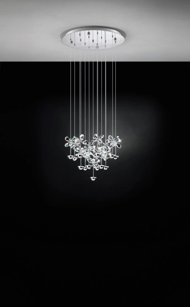 Design hanglamp Pianopoli 15-lichts 50cm grijs Stars of Light 9002759936624