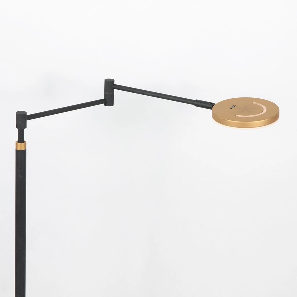 Design leeslamp Soleil zwart met gouden kap Steinhauer 8712746177381