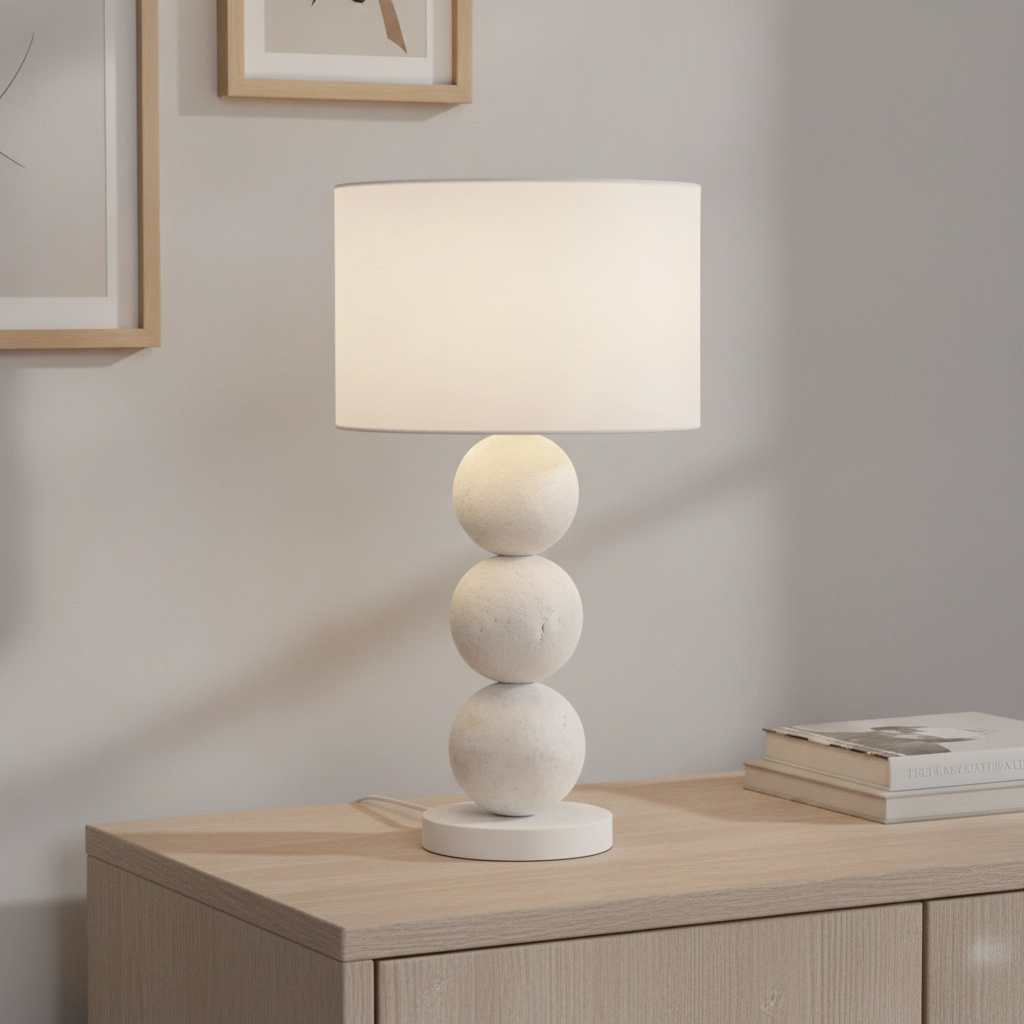 Witte tafellamp Chamois design