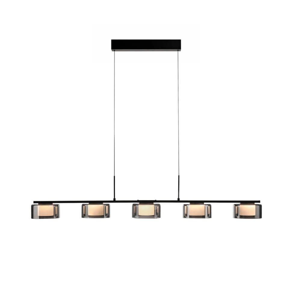 5-lichts hanglamp Rika zwart Paul Neuhaus 4012248383100
