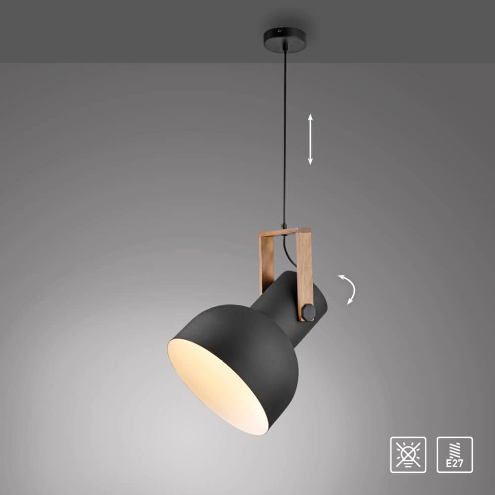 Hanglamp Cup 2.0 1-lichts zwart Just Light 4043689000714