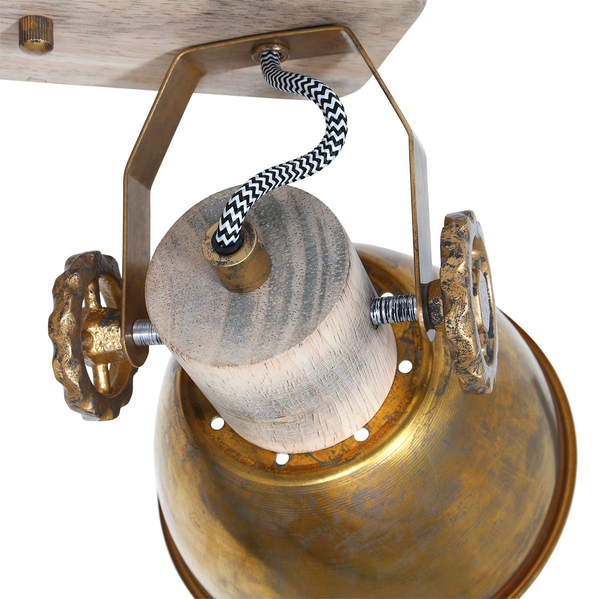Dubbele opbouwspot Gearwood industrieel Steinhauer 8712746135039