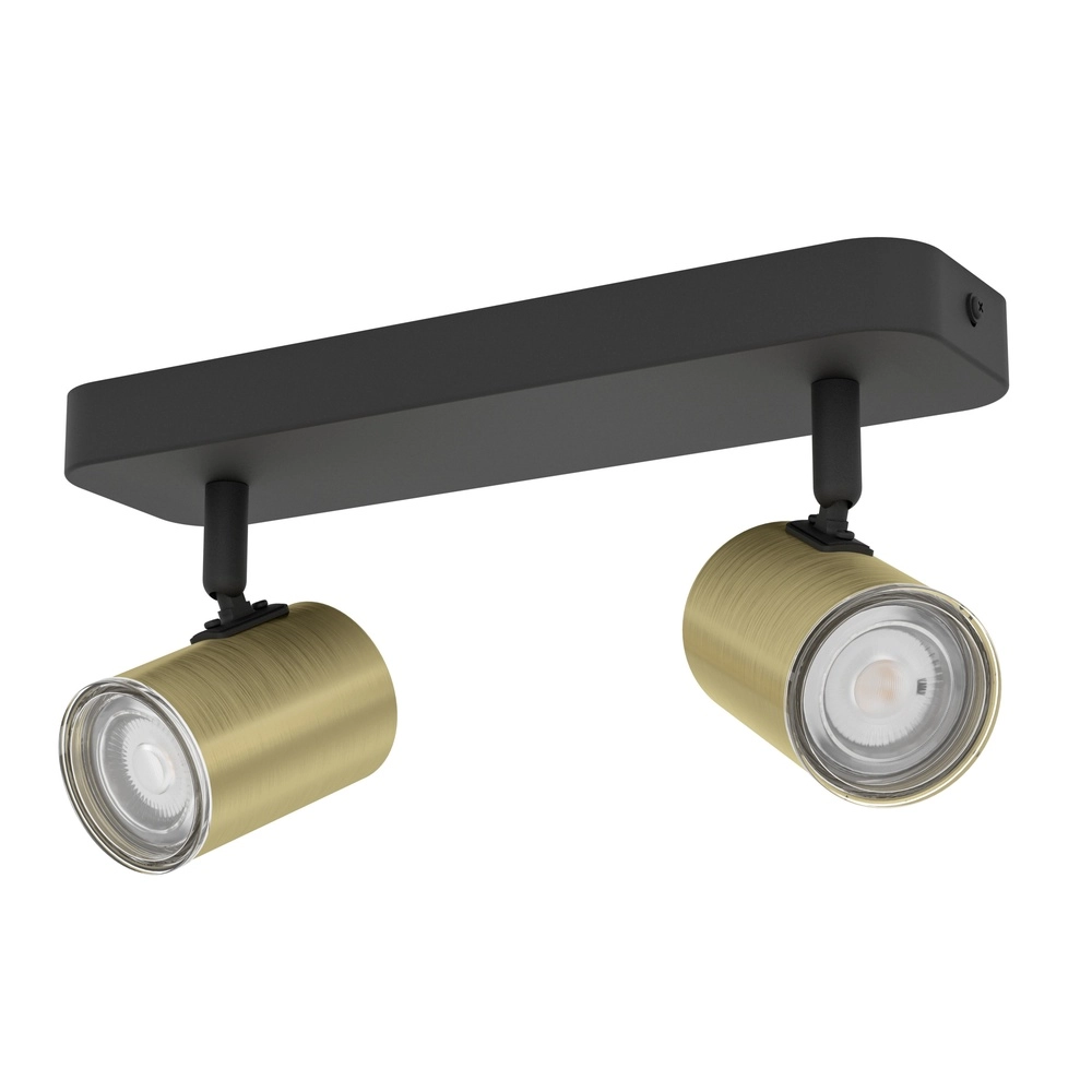 Badkamer spots Consuma 1 2x GU10 - zwart met goud