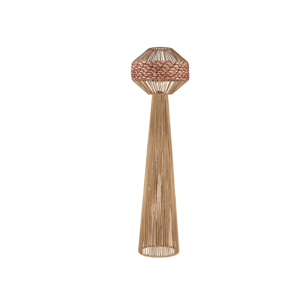 Vloerlamp Mapi Ø 42cm rood met bruin Lyora 5212017477347