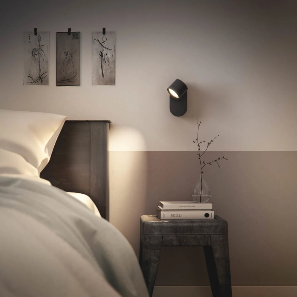 Zwarte led wandspot Star Philips 8719514435377