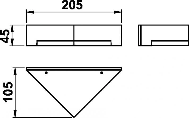Led muurlamp Trion down 20cm zwart Albert 4007235603330
