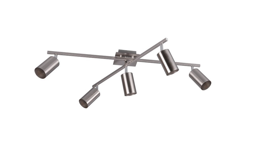 Plafondlamp Marley 5-lichts nikkel mat Trio 4017807411638