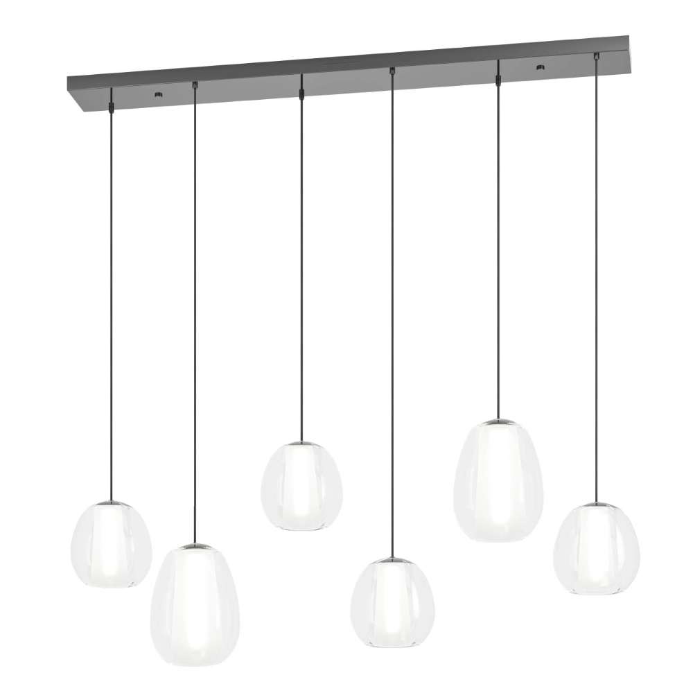 6-lichts hanglamp Menorca grijs Stars of Light 9008606360000