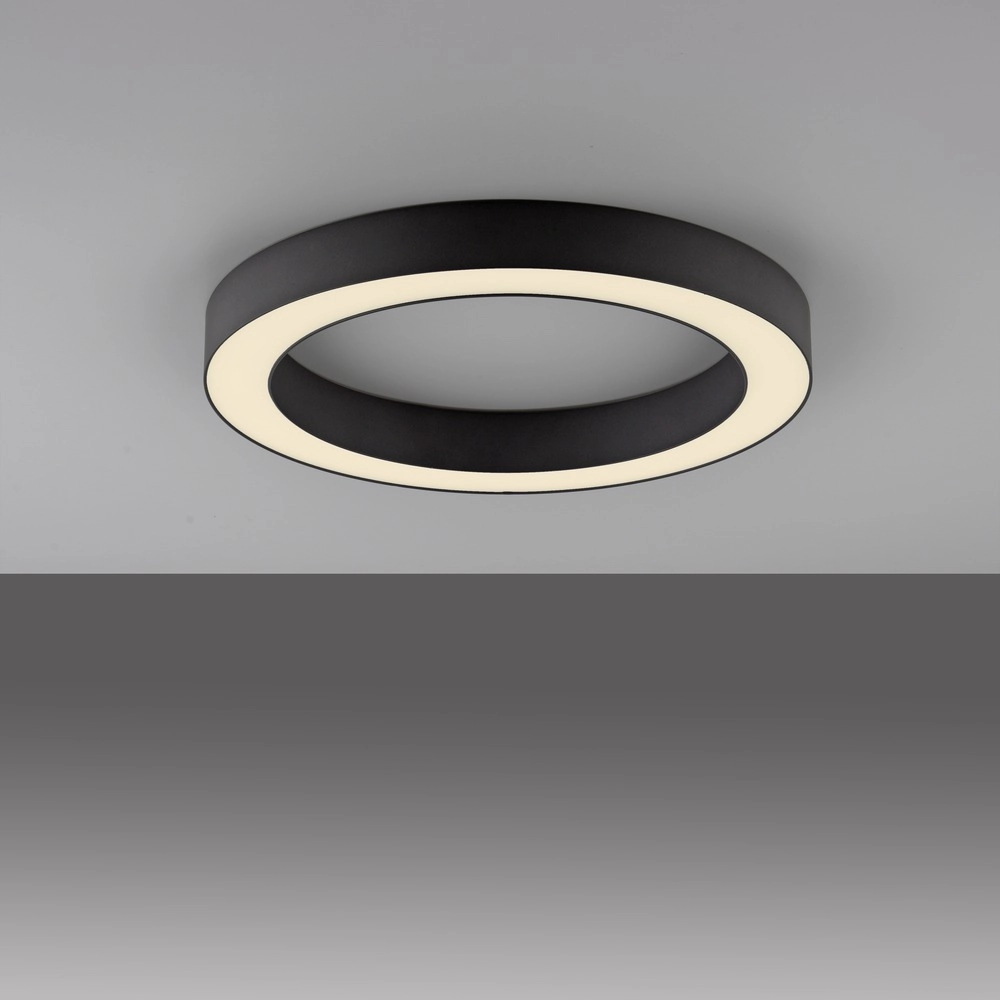 Strakke led plafondlamp Pure Lines Round Ø 35cm - graphite Paul Neuhaus 4012248395219
