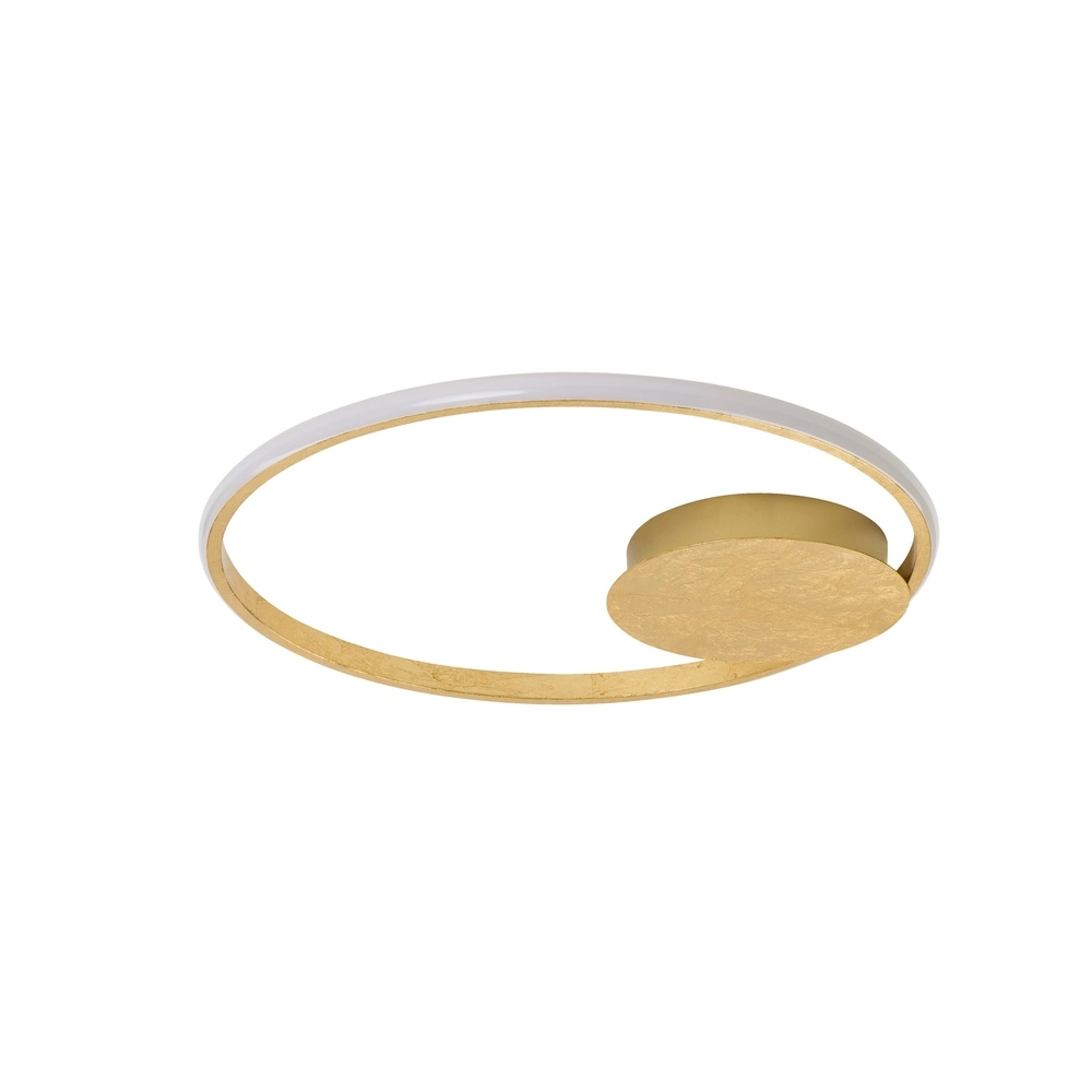 Ronde plafondlamp Fuline goud Ø 50cm Lyora 5212017419668