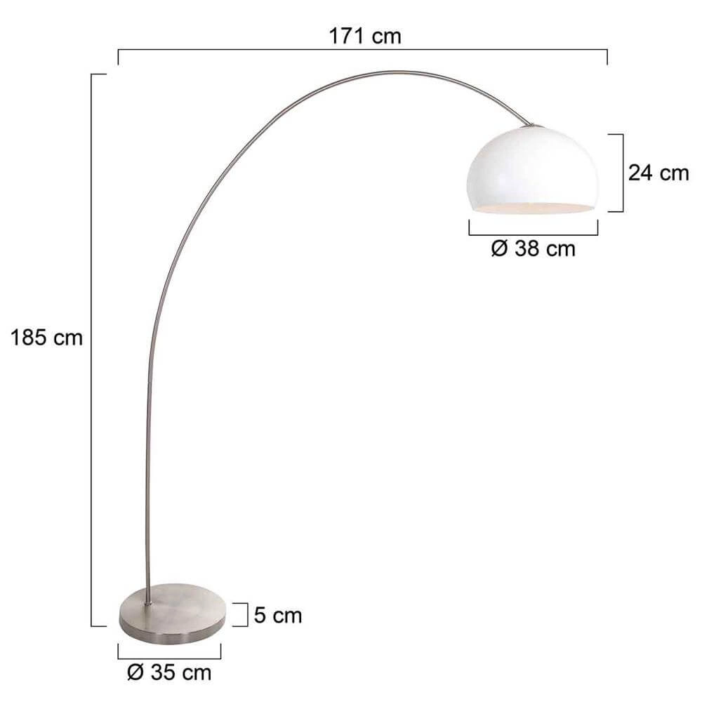 Booglamp Solva metaal met witte bol kap Steinhauer 8712746174939