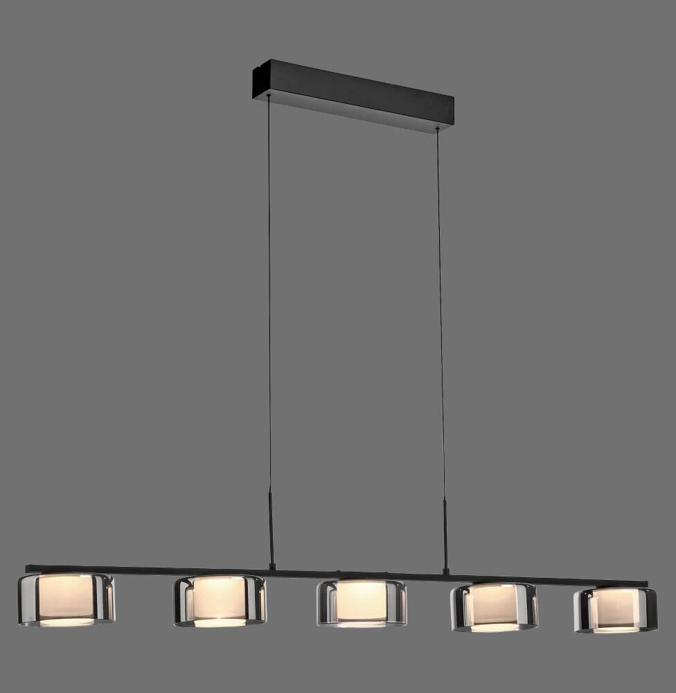 5-lichts hanglamp Rika zwart Paul Neuhaus 4012248383100