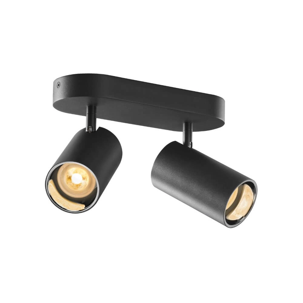 2-lichts opbouwspot Asto Tube zwart - 2x GU10 SLV 4024163266154