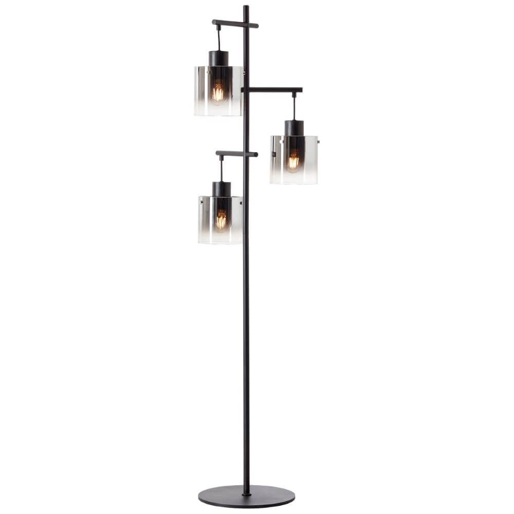 Zwarte vloerlamp Simonis 3-lichts