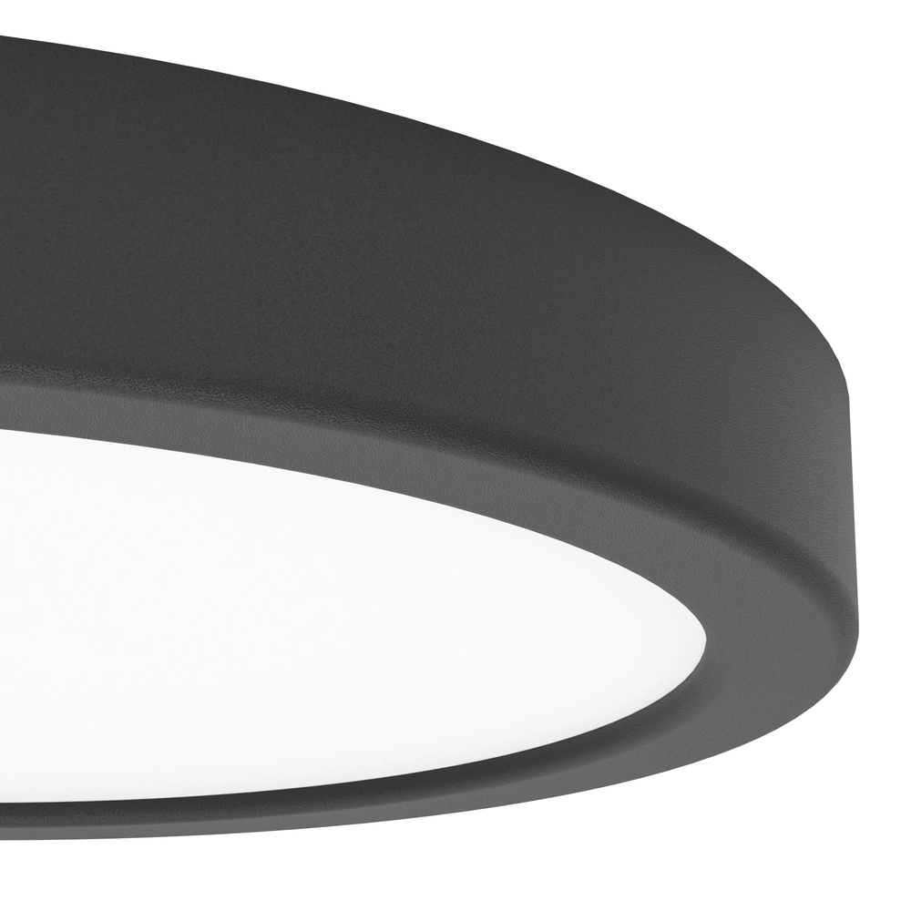 Plafonnière IP44 Fueva 6-Z rond - zwart - Ø 21,1cm Eglo 9008606330485