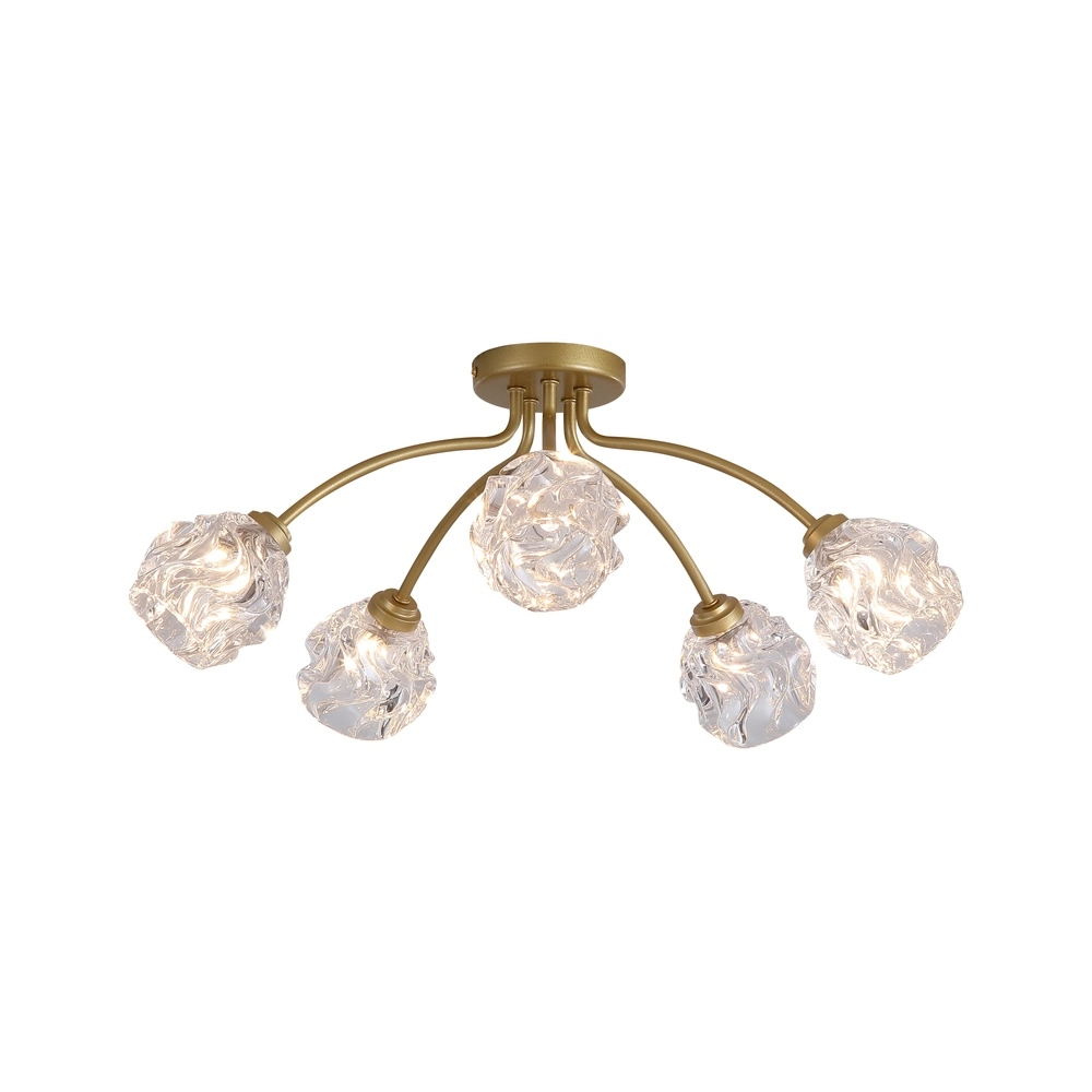 Plafondlamp Astral goud 5-lichts
