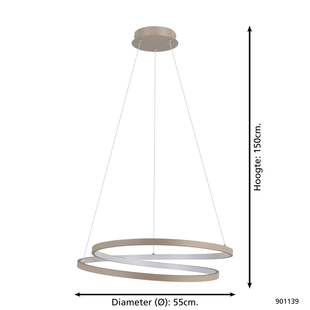Ø 55cm led hanglamp Ruotale zand Eglo 9008606303533