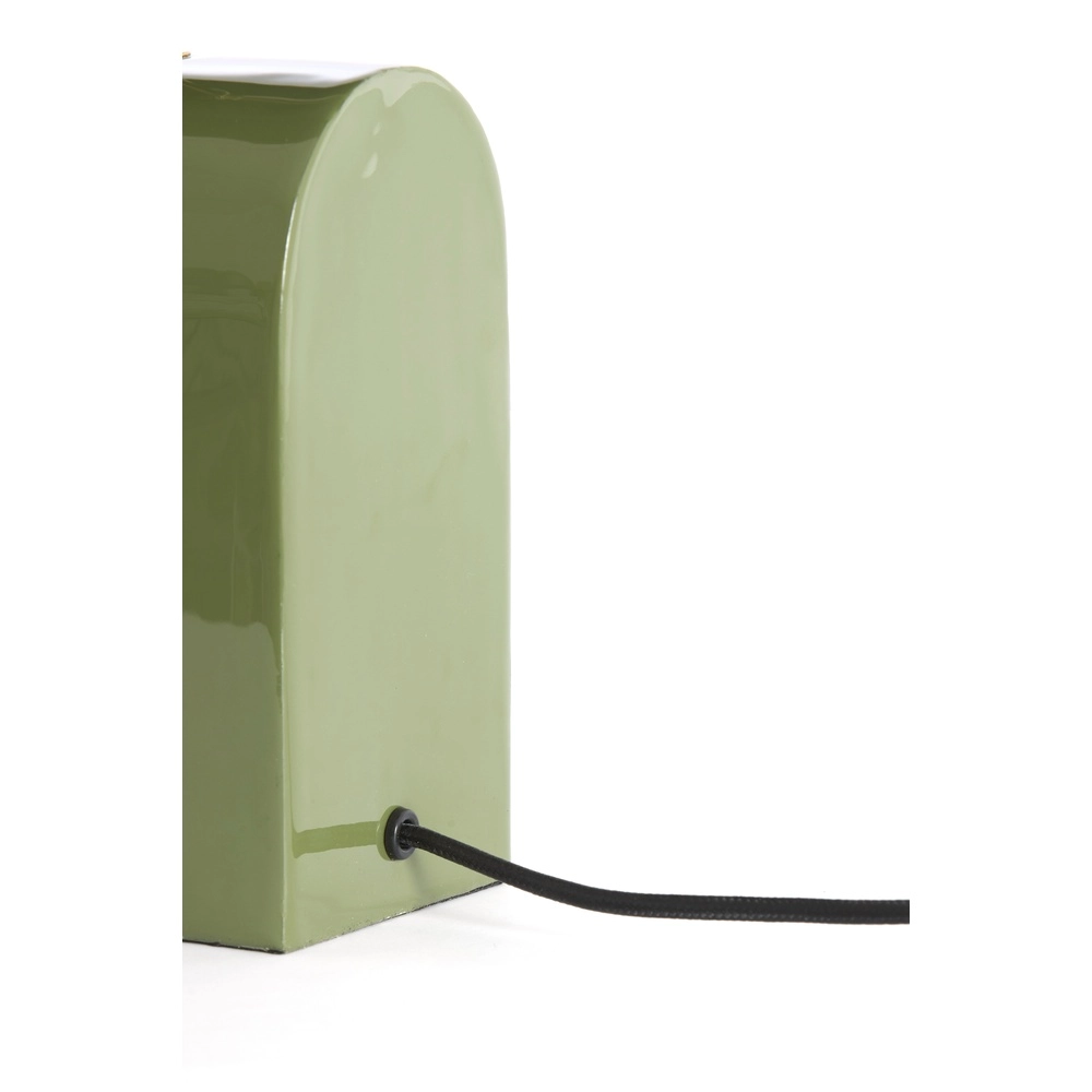 Lichtgroene bureaulamp Cardona met goud - 1x E27 Light & Living 8717807816261