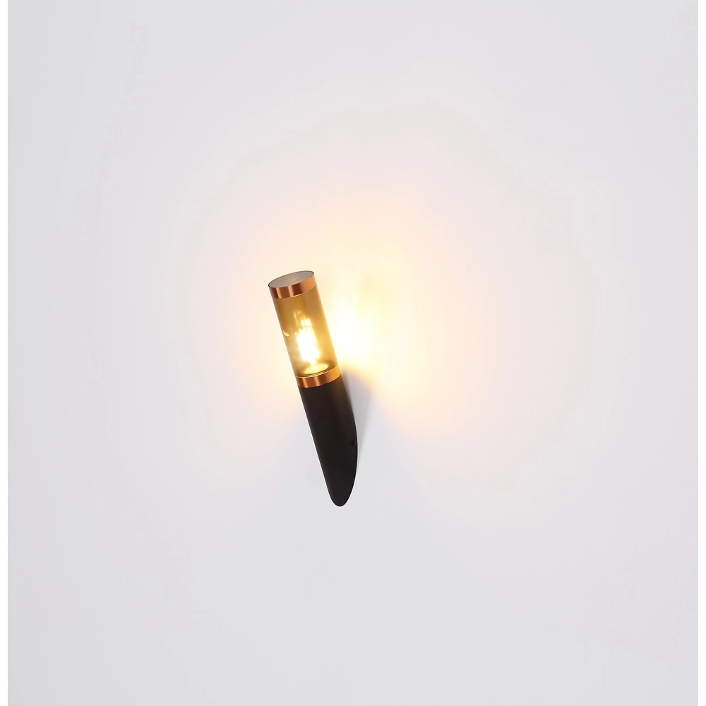 Padverlichting Boston zwart met smoke Globo 9007371439911