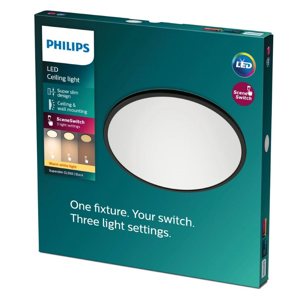Strakke plafonnière Superslim Ø 30cm Philips 8719514256644