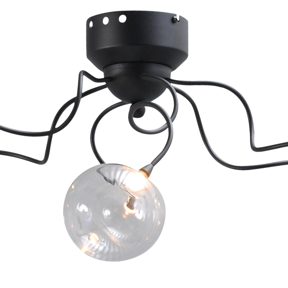 Led plafondlamp Gio 5-lichts zwart Masterlight 8718121182131