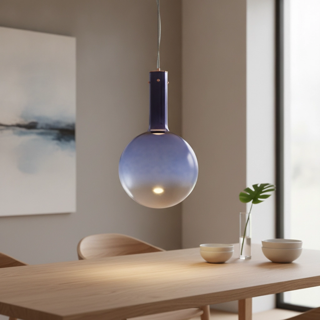 Hanglamp Nostos blauw glas