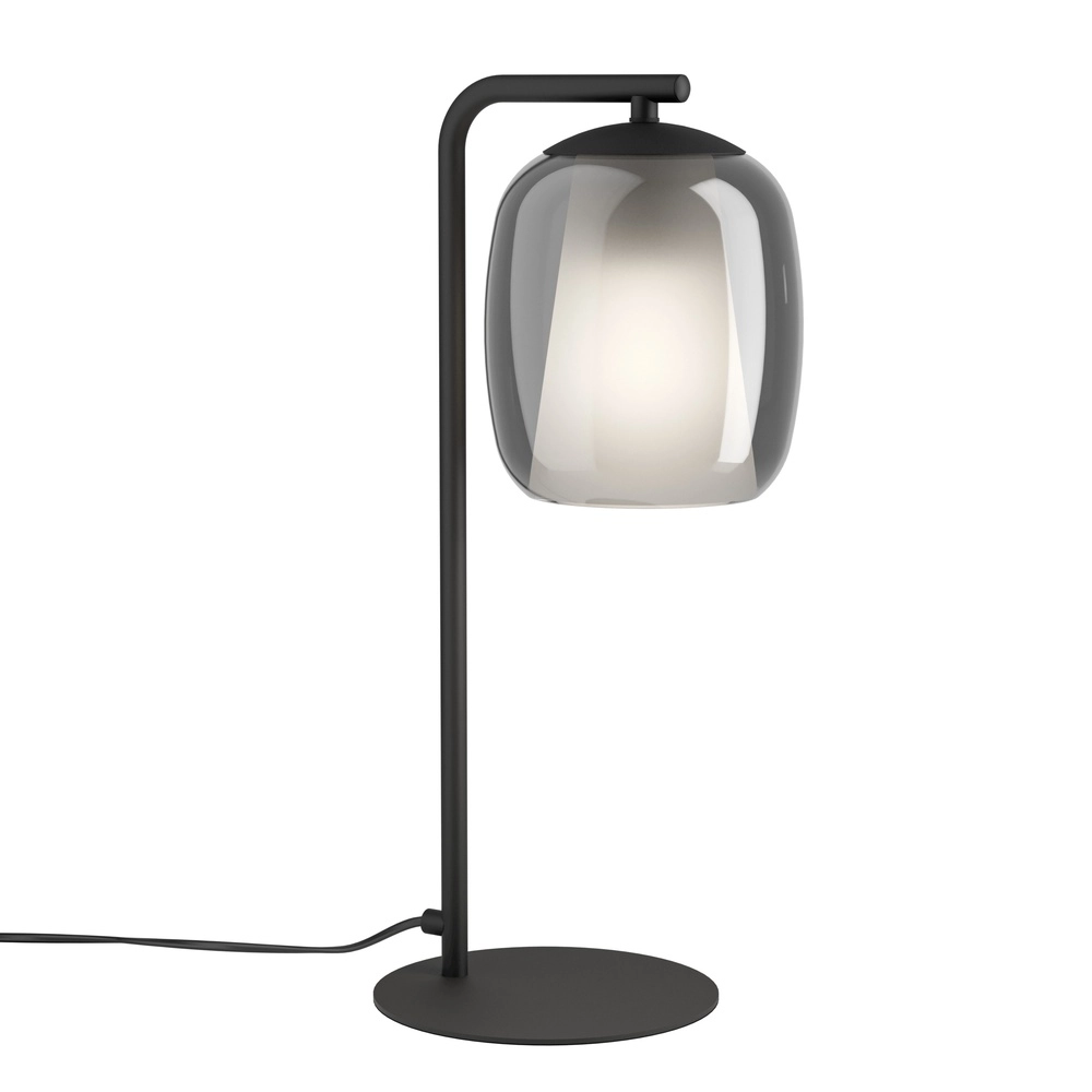 Strakke tafellamp Ciampino Ø 15cm - met smoke glas Eglo 9008606332816