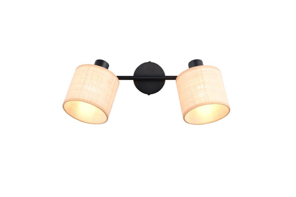 2-lichts plafonlamp Aimee met crème kappen Trio 4017807637342