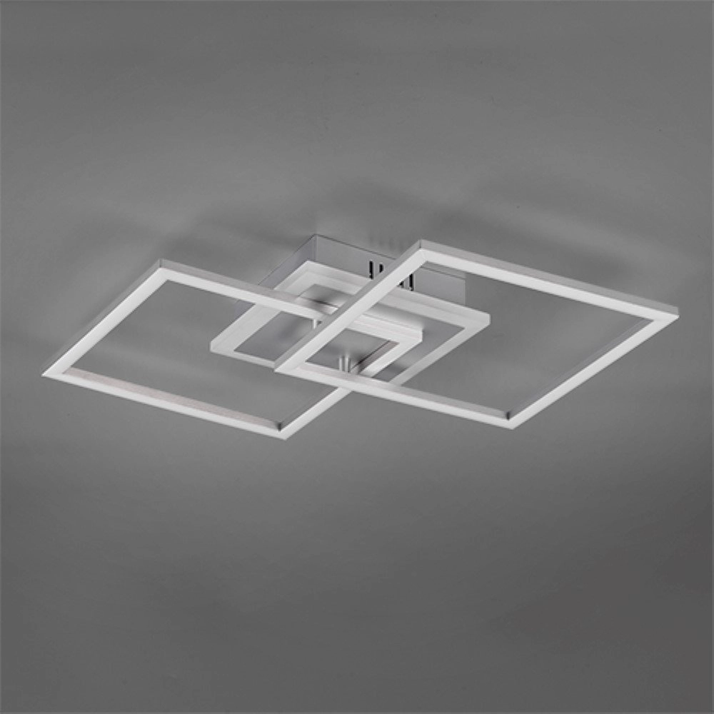 Vierkante plafondlamp Venida 57cm grijs Trio 4017807451092
