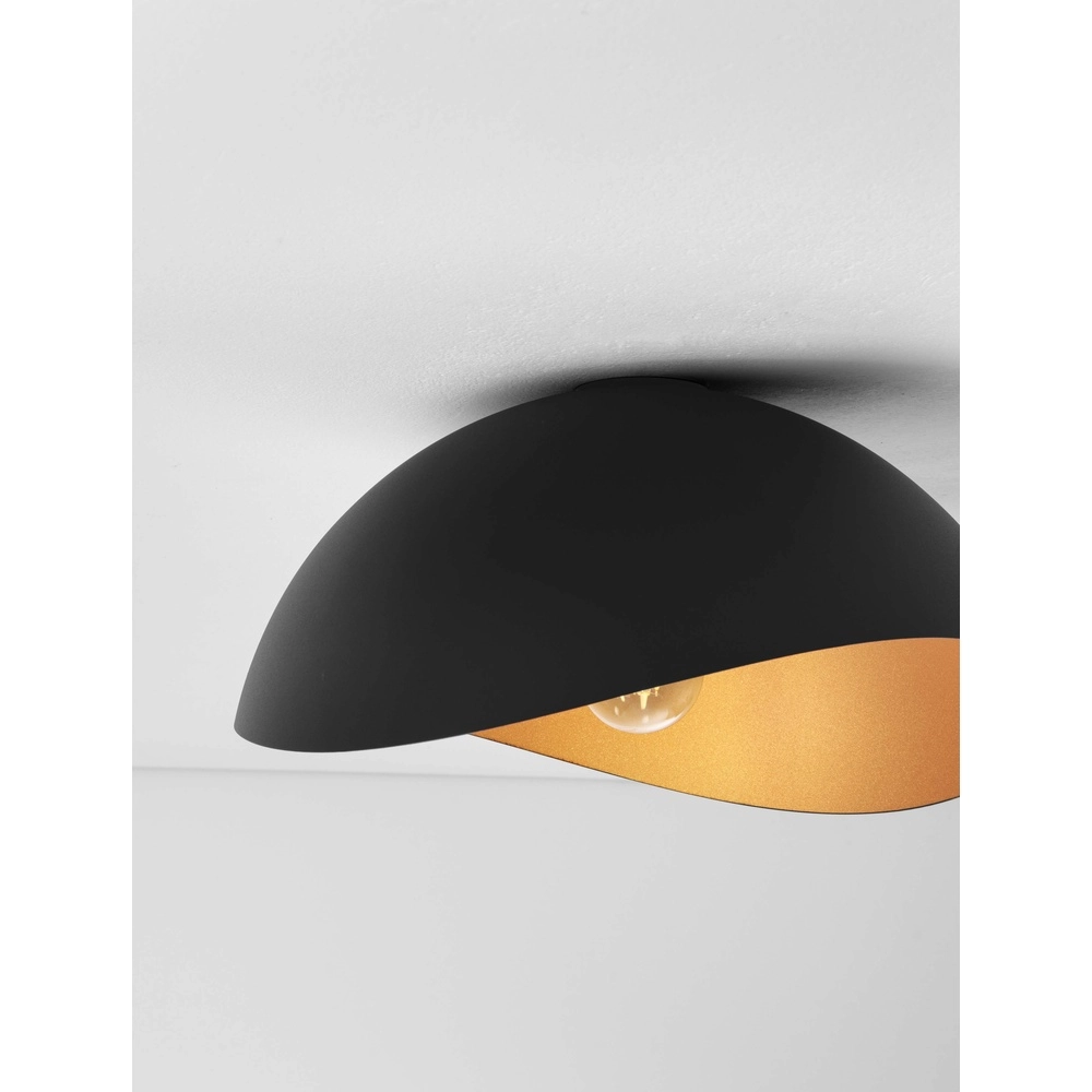 Plafondlamp Opsi zwart met goud Ø 40cm Lyora 5212017458025