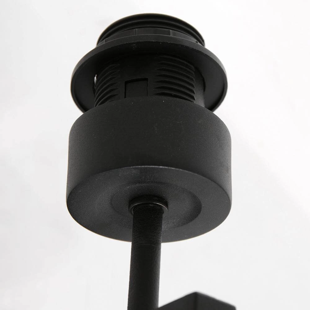 Wandlamp Stang met dimmer zwart en bamboe kapje Steinhauer 8712746172089