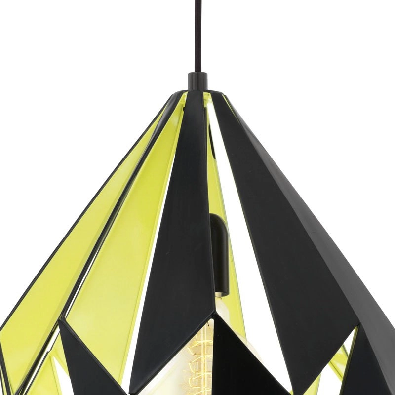 Hanglamp Carlton 1 31cm zwart met groenkoper Eglo 9002759492564