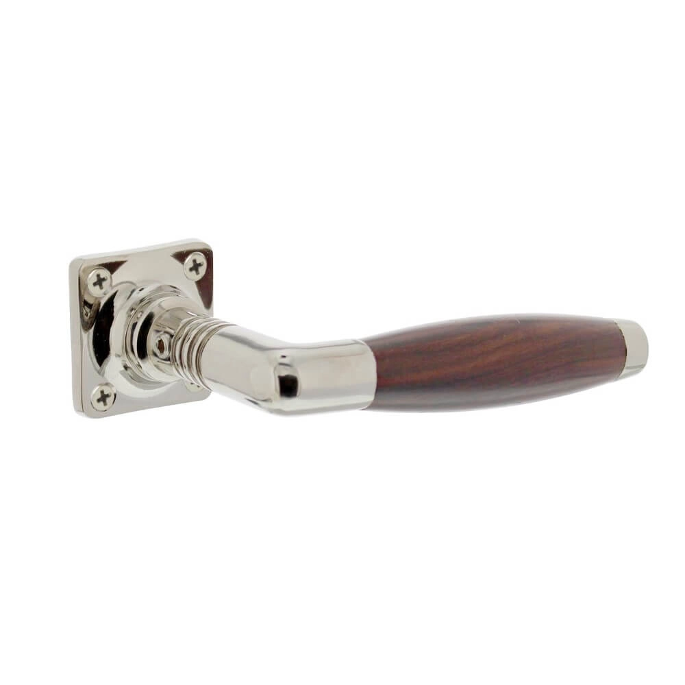 Jaren 30 deurklink Ton Palissander nikkel